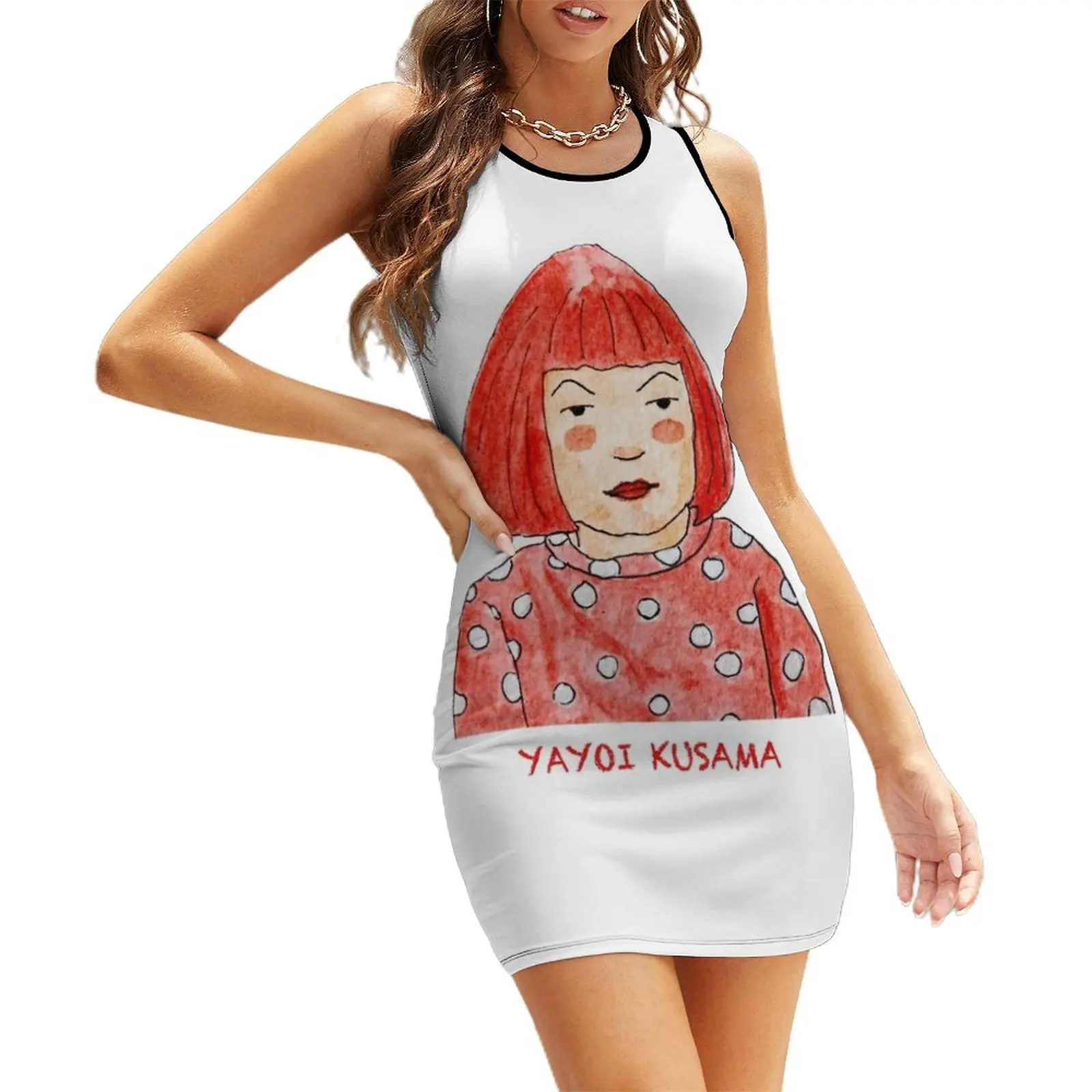 

YAYOI KUSAMA - Fanart Sleeveless Sundress clothes for women women's evening dresses dresses with long sleeves