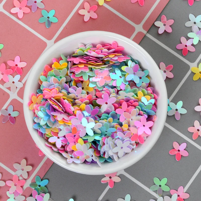 20g/Lots Perforated Five-petaled Flower 12mm Confetti Sequins Crafts Glitter Nail Art Decoration Sequin DIY Confetti Accessories