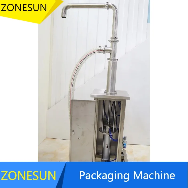 

ZONESUN stainless steel pneumatic piston liquid paste feeding machine cosmetic cream food transfer pump
