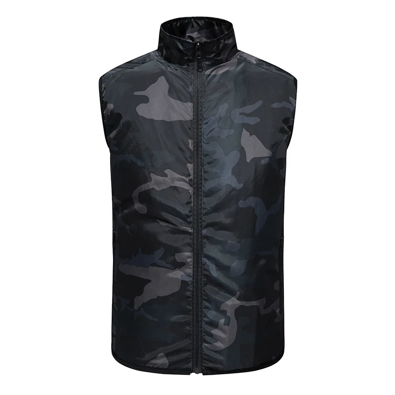 Cooling fan air conditioning clothing for men and women, outdoor camouflage air conditioning clothing vest style cool