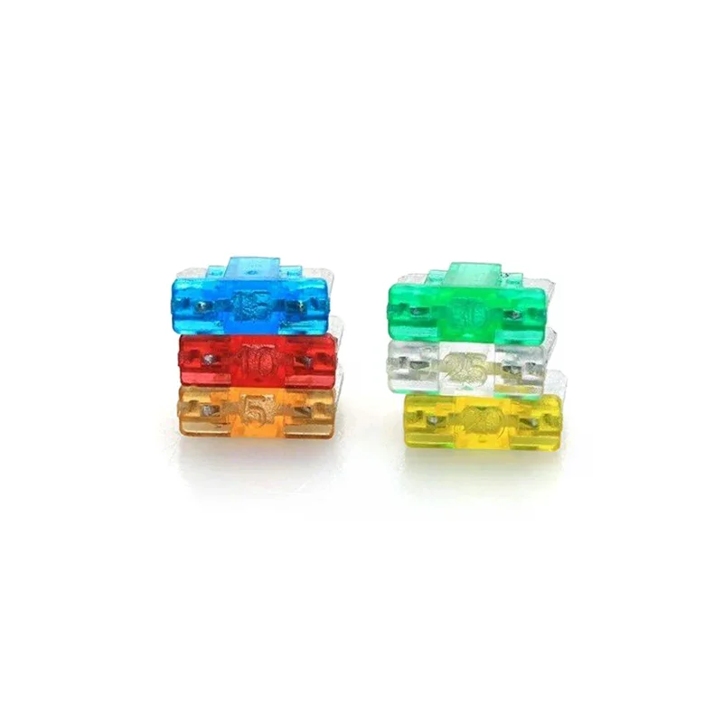 24pcs Auto Car Truck Motorcycle Fuses 5A 10A 15A 20A   Mixed Sizes Low Profile Kit Micro Mini Blade Fuse