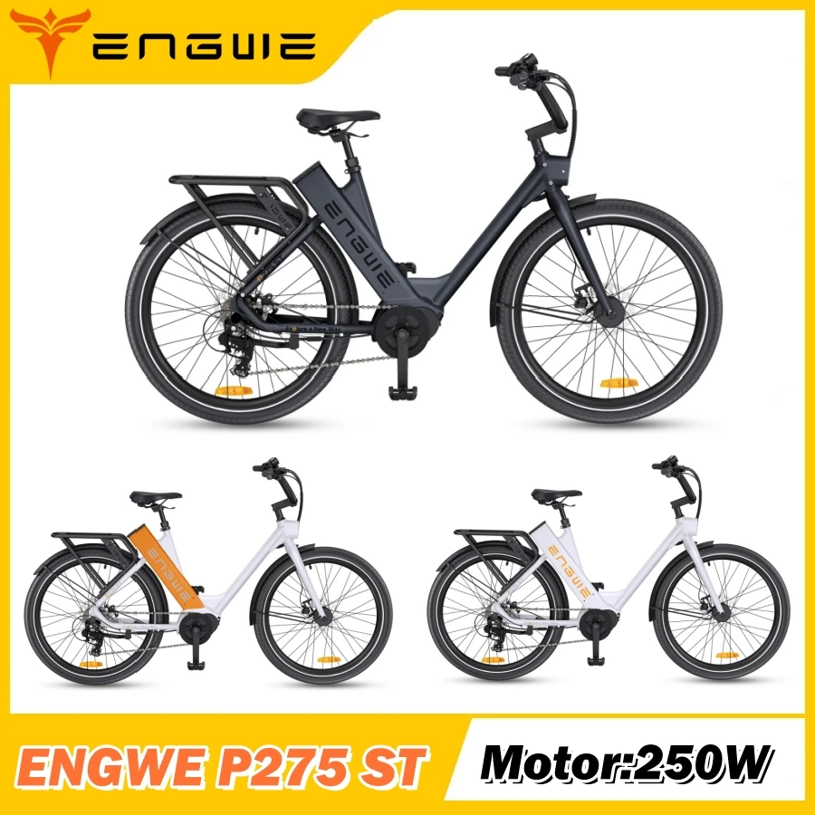 ENGWE P275 ST Electric cycle 250W Motor 36V19.2Ah women's Electric Bike 27.5 Inch Anti-punch tie City switching E Bike