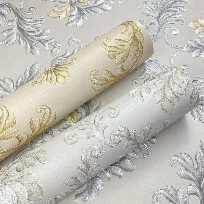 Classic European Damask Pattern Wallpaper Living Room Bedroom Study Refresh Palace Style Home Eco Friendly Wall Covering