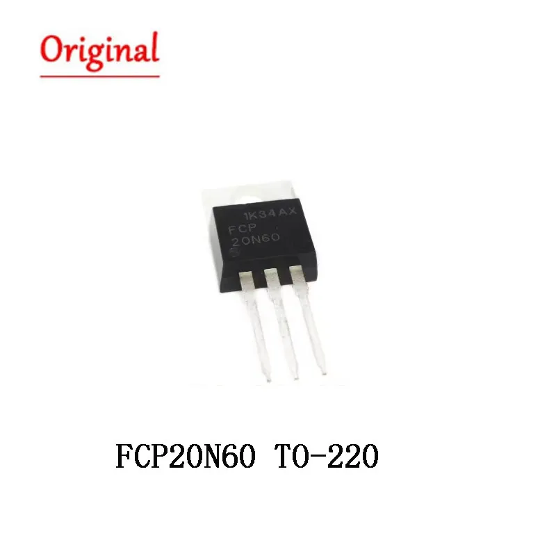 5pcs IC  FCP20N60 20N60 TO-220 600V 20A NEW and Original