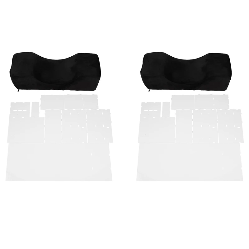 2X Wimperverlenging Kussen Plankset Professionele neksteun Enten Wimperkussen Organizer voor schoonheidssalon