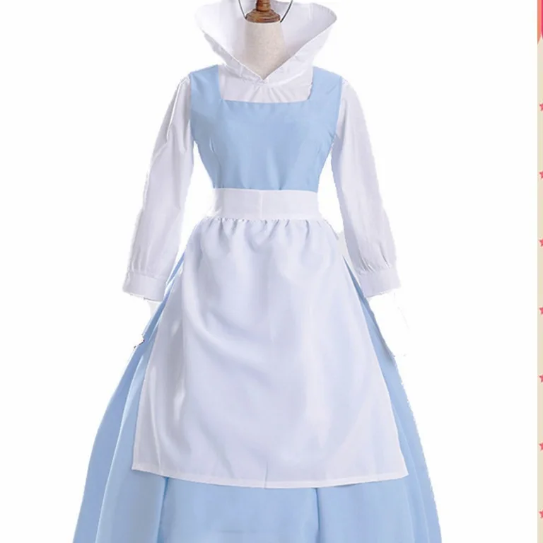 Beau And the Beast Belle Maid Costume Cosplay Outfit Princ Performance loween Lolita COS Abbigliamento Tradizionale da donna...