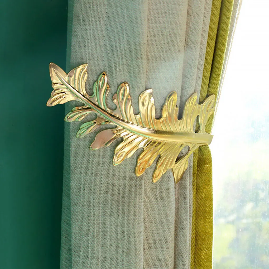 2pack lot Sturdy And Durable Leaf Curtain Drapery Holdbacks Good Decorative Solution Wide