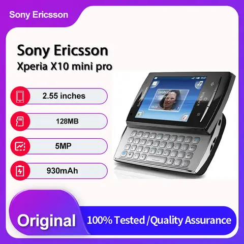 Original Unlocked Sony Ericsson Xperia X10 mini pro U20 2G/3G 930mAh 5MP Bluetooth Mobile Phone Russian Arabic Keyboard