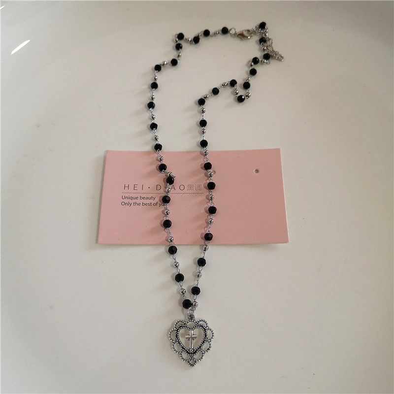 Süße Schleife rosa Erdbeere Herz Kreuz Anhänger Halsband Halskette Egirl Goth Vintage 2000er Jahre Y2K EMO Rave Schmuck Szene Zubehör – Detail 8