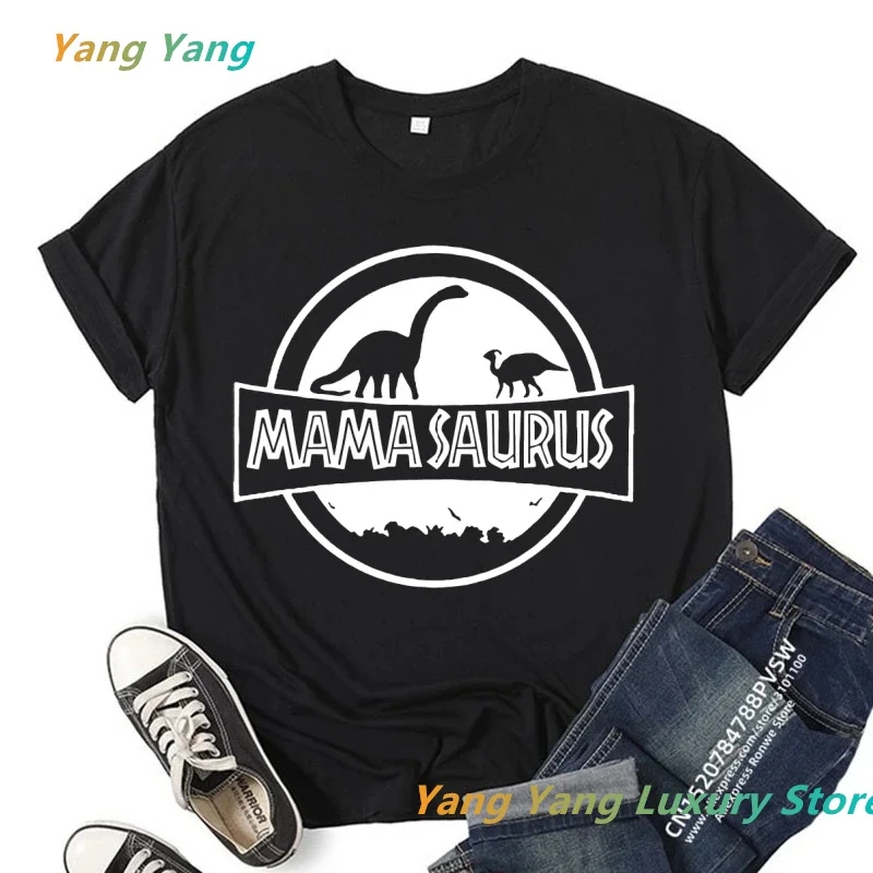 Stylish DAD&MOM&SON&DAUGHTER Matching Cotton T-shirts, Casual Dinosaur Summer Women Men Cotton T shirt Top Men Family Clothes