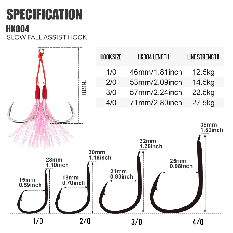 TEASER 2 قطعة/10 قطعة HK004 بطيئة القفز لوحة من الحديد هوك 1/0 2/0 3/0 4/0 لامعة مزدوجة هوك للصيد البحري ASIST هوك #2