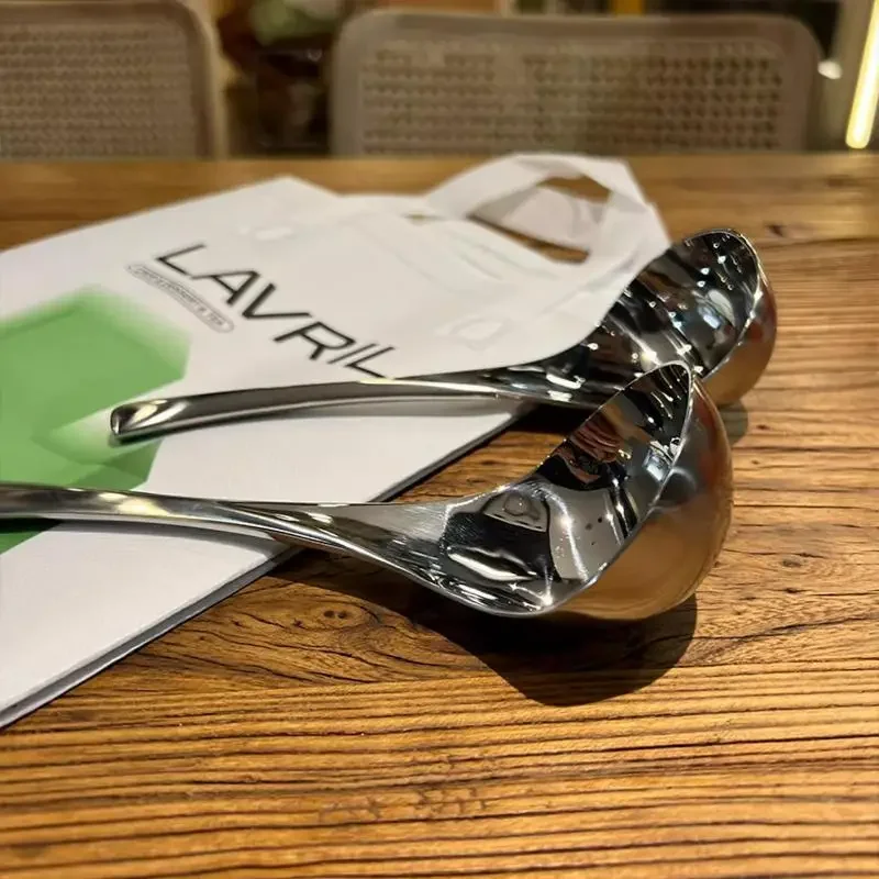 

2/5 шт. толстая длинная ручка из нержавеющей стали, ложка для риса, совок, кухонная утварь, кухонная утварь