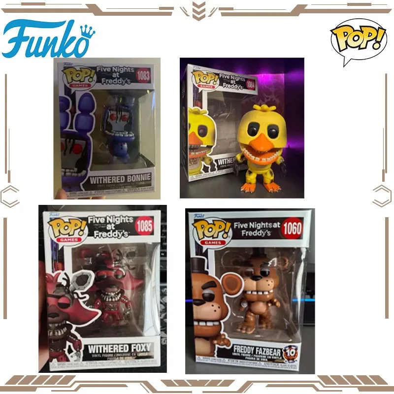 Figura de acción FUNKO POP Original Five Nights At Freddy's WITHERED CHICA FOXY, juguetes para niños y niñas, regalo, adornos coleccionables