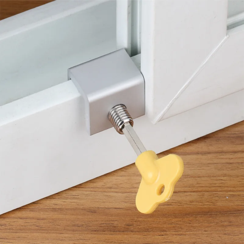 Sliding Sash Stopper Cabinet Locks Straps Doors Security Anti-theft Lock Window Sliding Door Baby Kids Child Safety Doors Lock