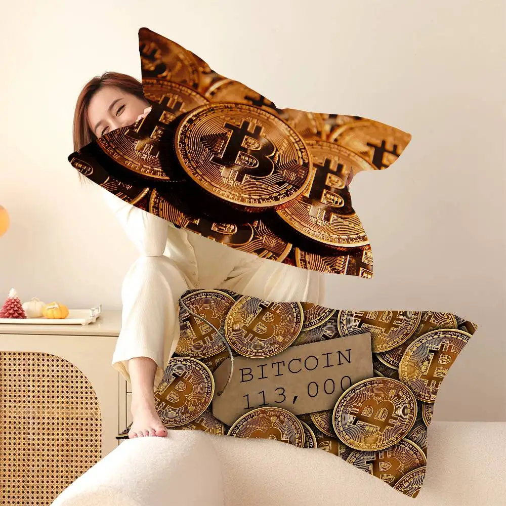 Popular B-Bitcoin Logo Premium Quick-Dry Pillow Towel Durable Polyester Fabric For Adults Pillowcase