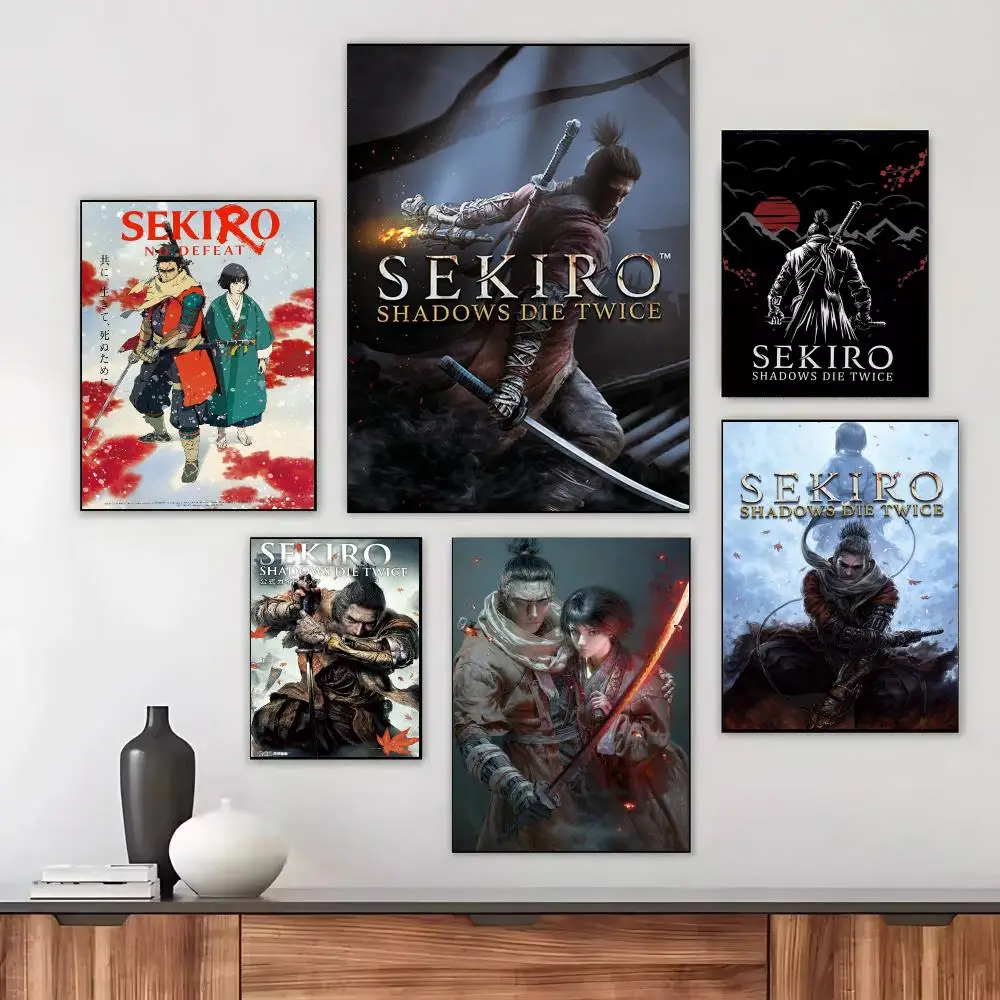 Sekiro Shadows Die Twice game Poster Modern Aesthetic Wall Art Print Minimalist Bedroom Living Room Home Decor Gift