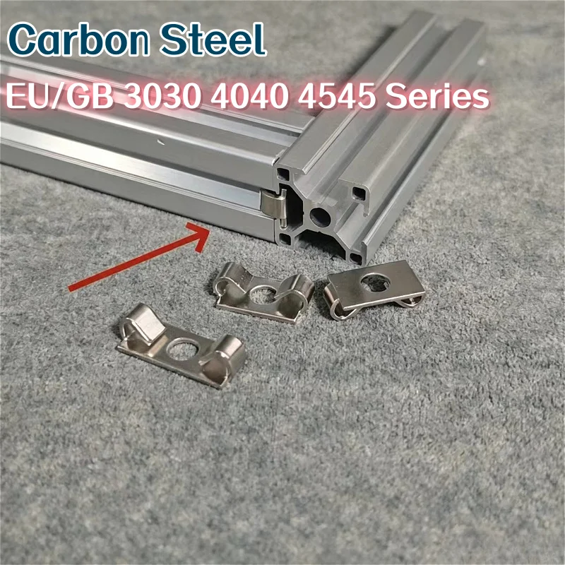 Spring Elastic Connector EU/GB 3030 4040 4545 Series Carbon Steel Aluminum Profile Accessories Built-in Fitting Fastener