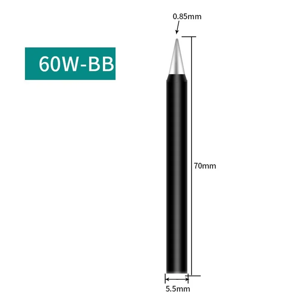 Punte per saldatura con punta per saldatore BB C K 60W testa per saldatore sostituzione della testa per saldatura in rame strumento di riparazione per saldatura a testa di ricambio