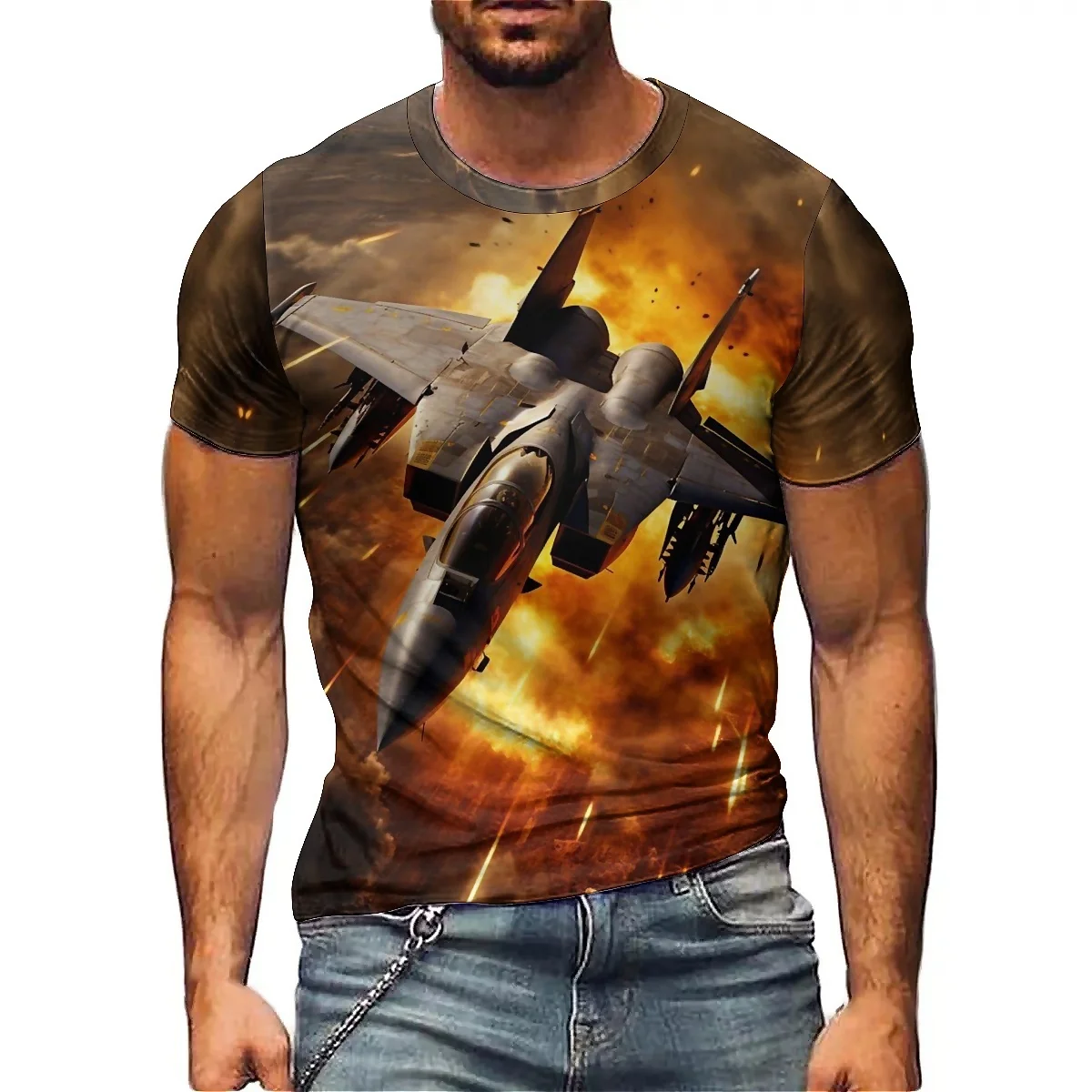 

2027 New Outdoor Travel Men's 3D Printed Short-Sleeve T-Shirt - Full-Body Print Men's 3D Top