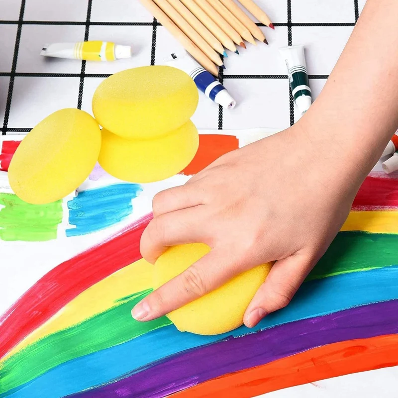 Éponges Rondes pour Peinture en Argile, Poterie, 50 Pièces