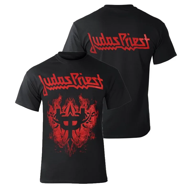 2026 Summer Judas Priest Heavy Metal Rock American Loose Pure Cotton Short-sleeved T-shirts for Men and Women
