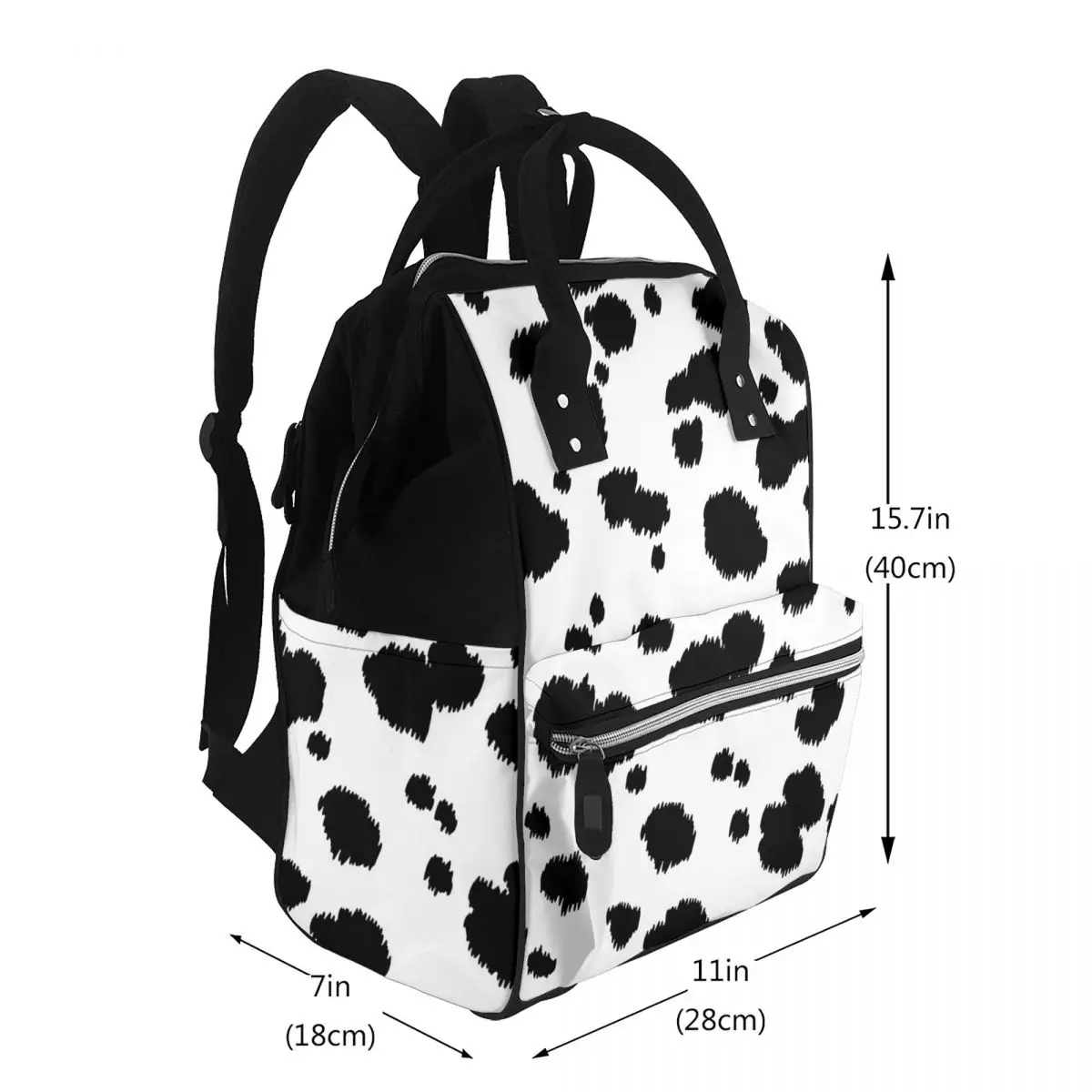 Dalmatian Dog Texture Student Backpack School Bag Hiking Travel Daypack for Men Women Bookbag Shoulder Bags