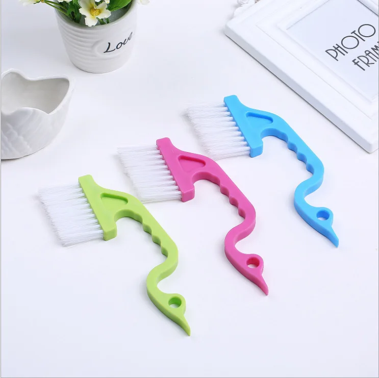 Swan Shape Window Groove Cleaning Brush Scraper Brush Sill Crevice Cleaner Household Cleaning Brush Wheel Kitchen Tool Small