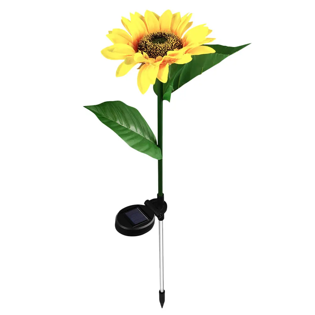 Solar Sunflower Lamp Outdoor Garden Decoration IP55 Waterproof Ground Light Durable Yard Sunflower Stick Lamp Lighting