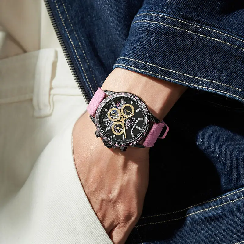 Original Dickies Watch Trendy Student Multifunctional Luminous, Personalized Waterproof Nylon Strap Quartz Watch CL-630