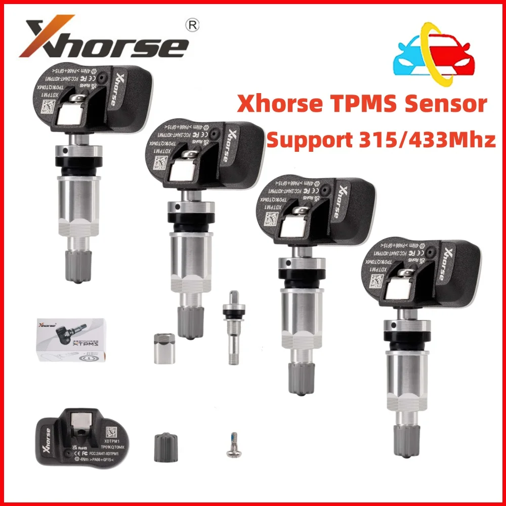 

Xhorse TPMS Tire Pressure Sensor Programmable XTPMS Sensor Support 315/433Mhz Work with Key Tool Max Pro/ Key Tool MIDI