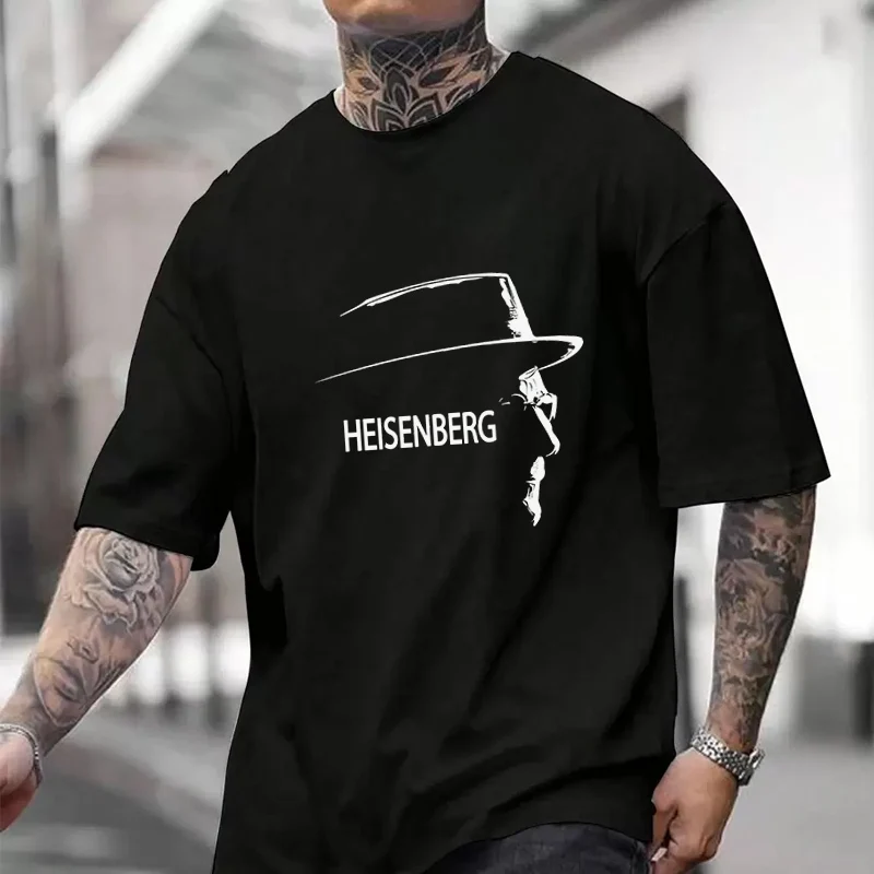 

Heisenberg Profile Men's and Women's T-shirt Summer Cotton Short Sleeved Casual Basic TShirt Round Neck Breathable Unisex Tops