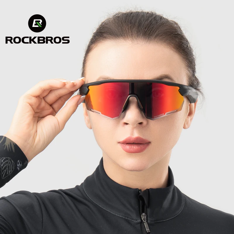 Óculos de ciclismo fotocromáticos polarizados ROCKBROS Óculos de sol sem fio Bluetooth Óculos de sol MP3 para esportes ao ar livre UV400 Óculos de