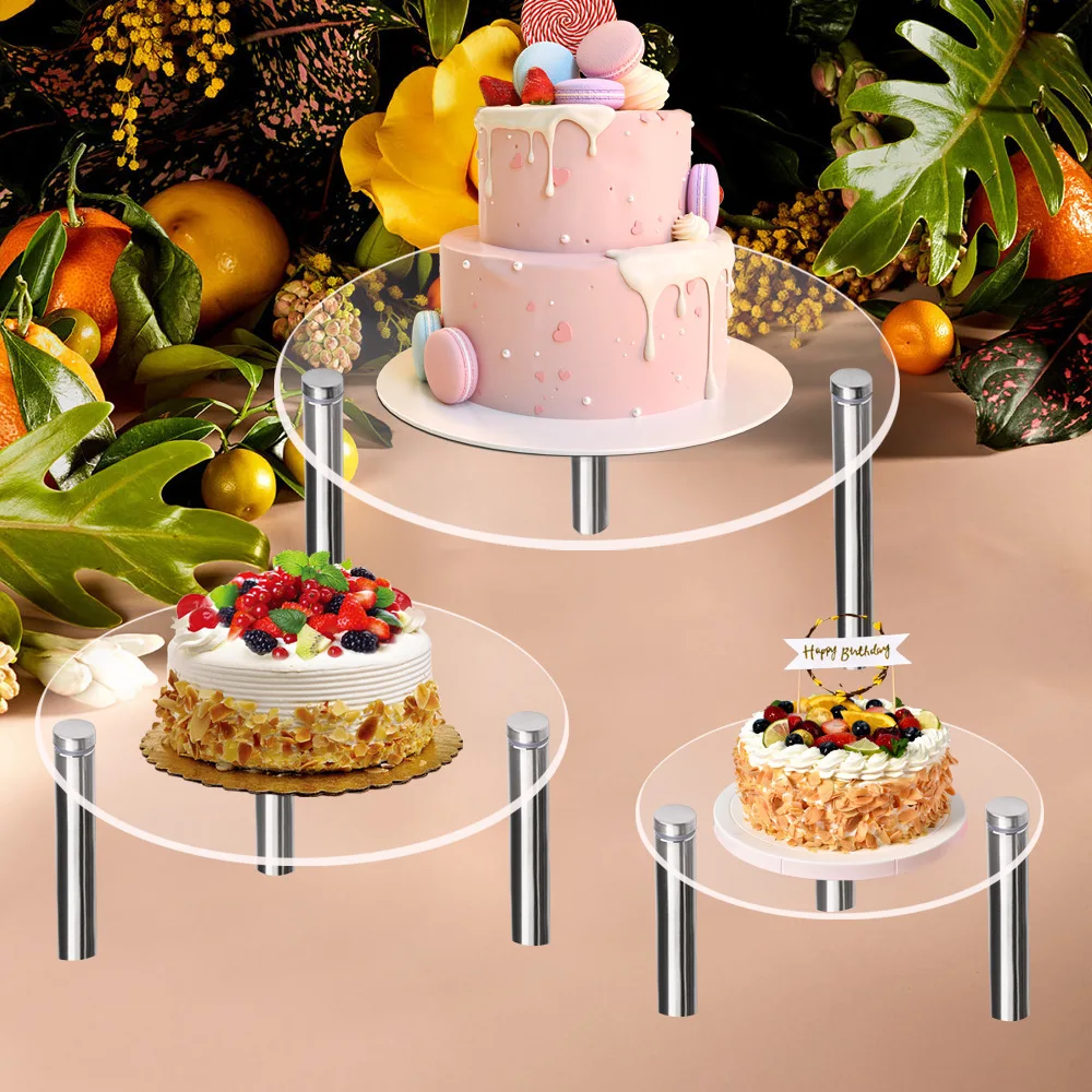 Acrylic Cake Stand Cake Holder Plate Cupcake Display Rack Makaron Dessert Table Jewelry Display Stand Birthday Party Decoration