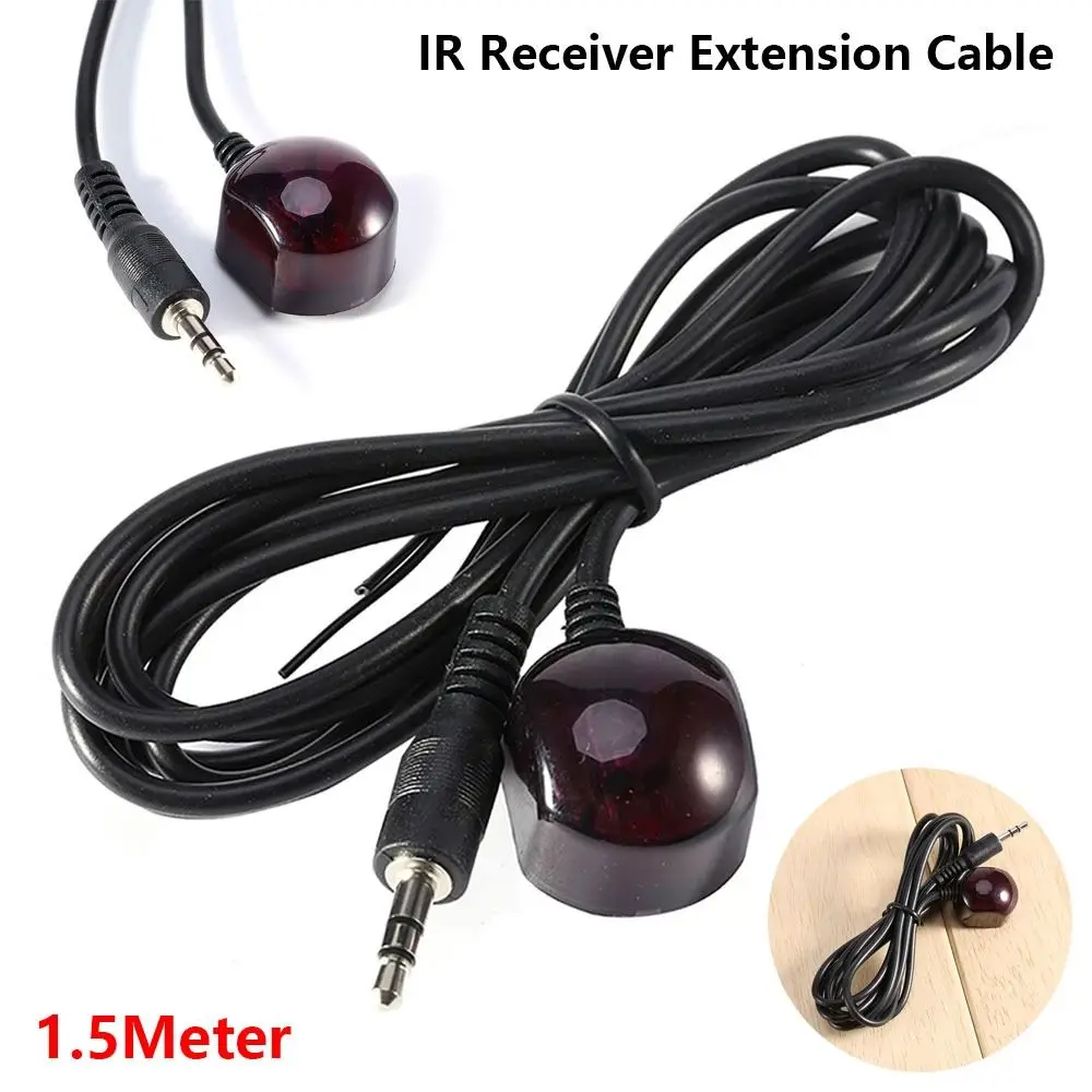 1Pcs 1.5m Cable IR Blaster Cable 38KHz Far Infrared Remote Control Extender Cable 3.5mm Connector 940nm Output Wavelength