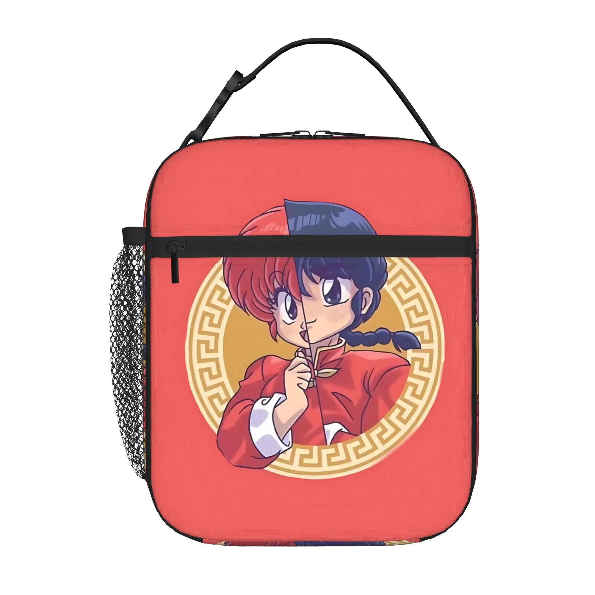1 Piece Zipper Closure Outfit Storage Bag Pocket Ranma  School Lunch Food Box Reusable For Lunch Food Bag