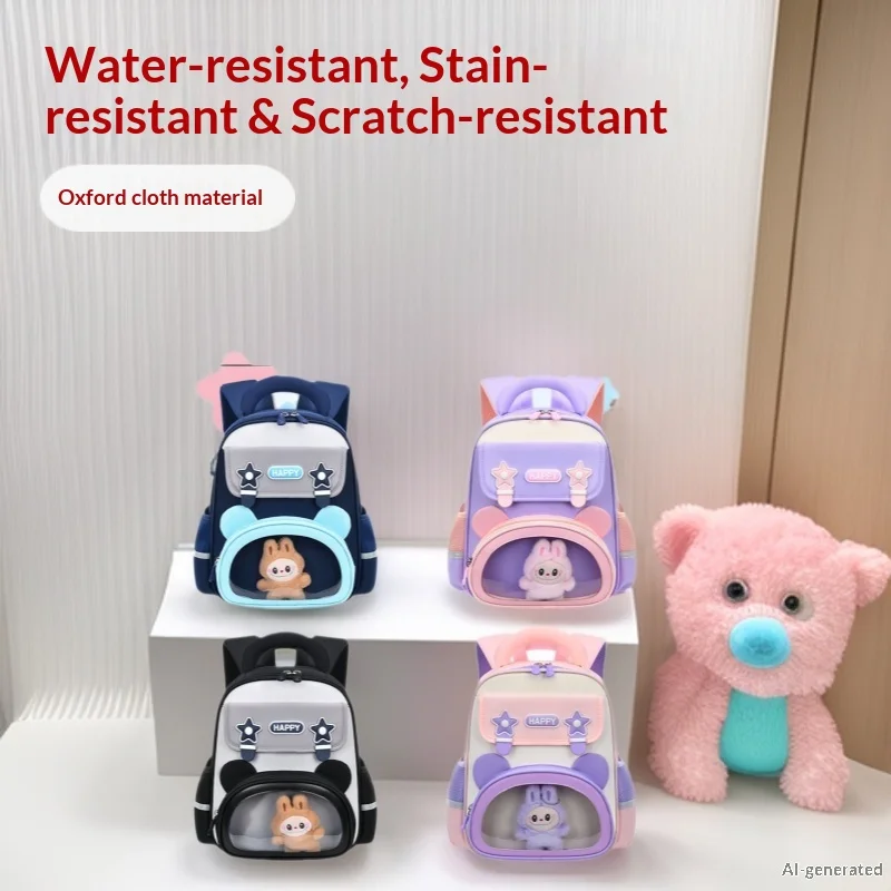 Kindergarten Backpack for Kids Lightweight Durable with Transparent Window Eco-Friendly Splash & Stain Resistant Wear-Resistant