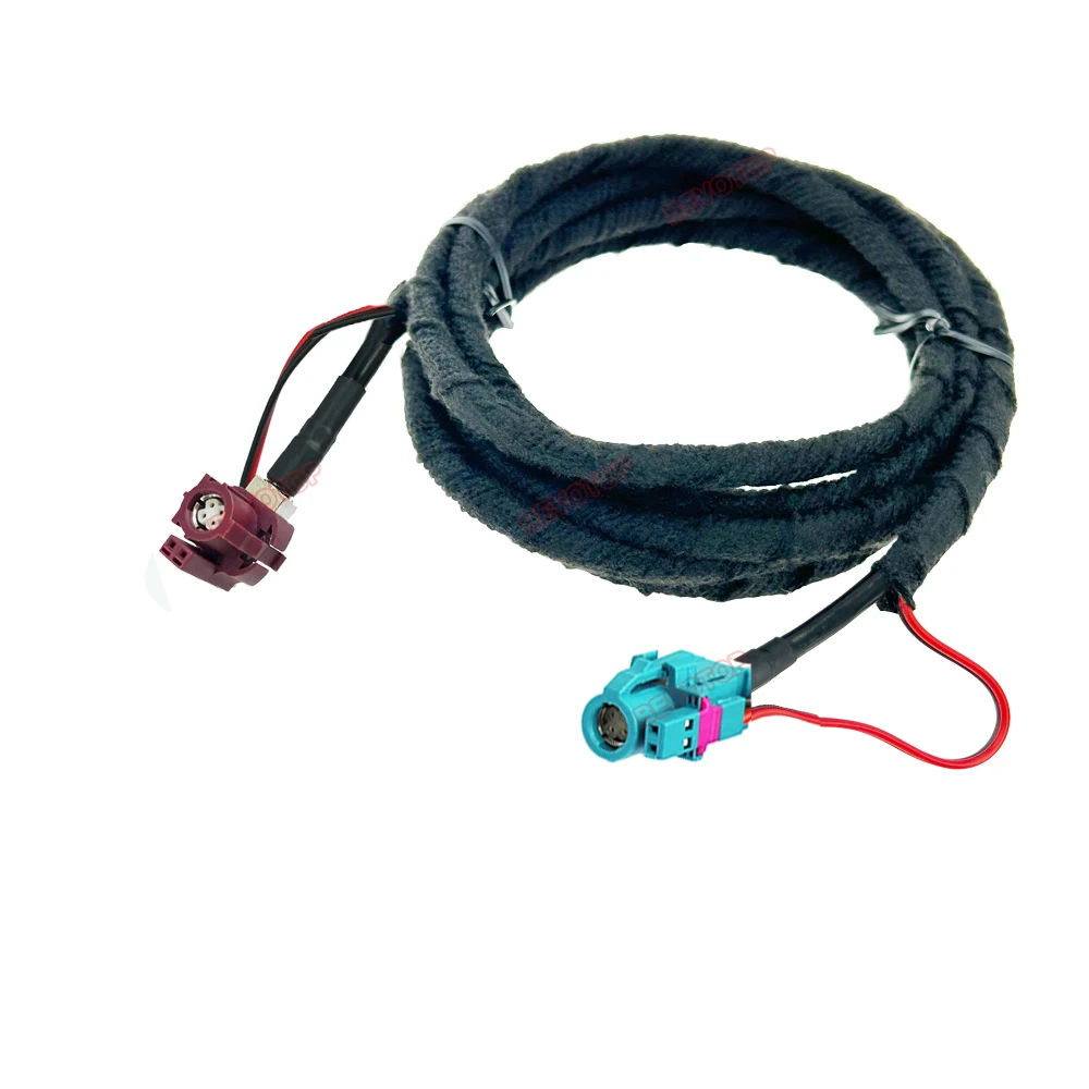 1PCS BEVOTOP 4+2Pin HSD LVDS Video 6P Z Female to 6P H Female 90° Right Angle Jack (Cable Right) Auto Wire Harness LVDS Cable