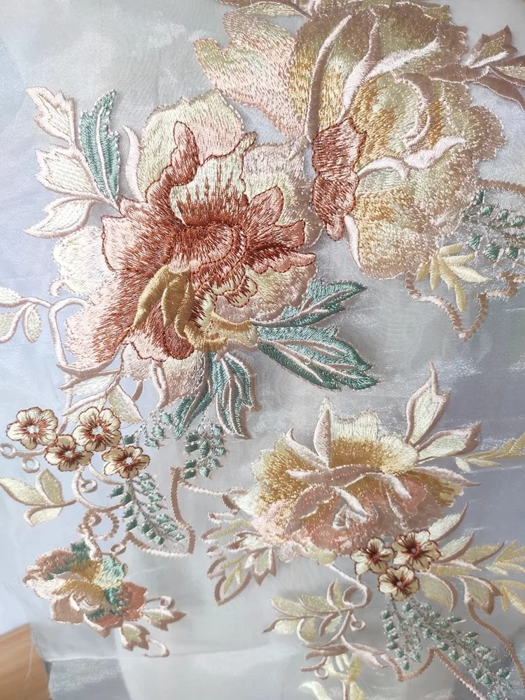 

1piar Eugen пряжа цветная вышивка большие нашивки для вышивки платье Cheongsam аксессуары DIY одежда патч