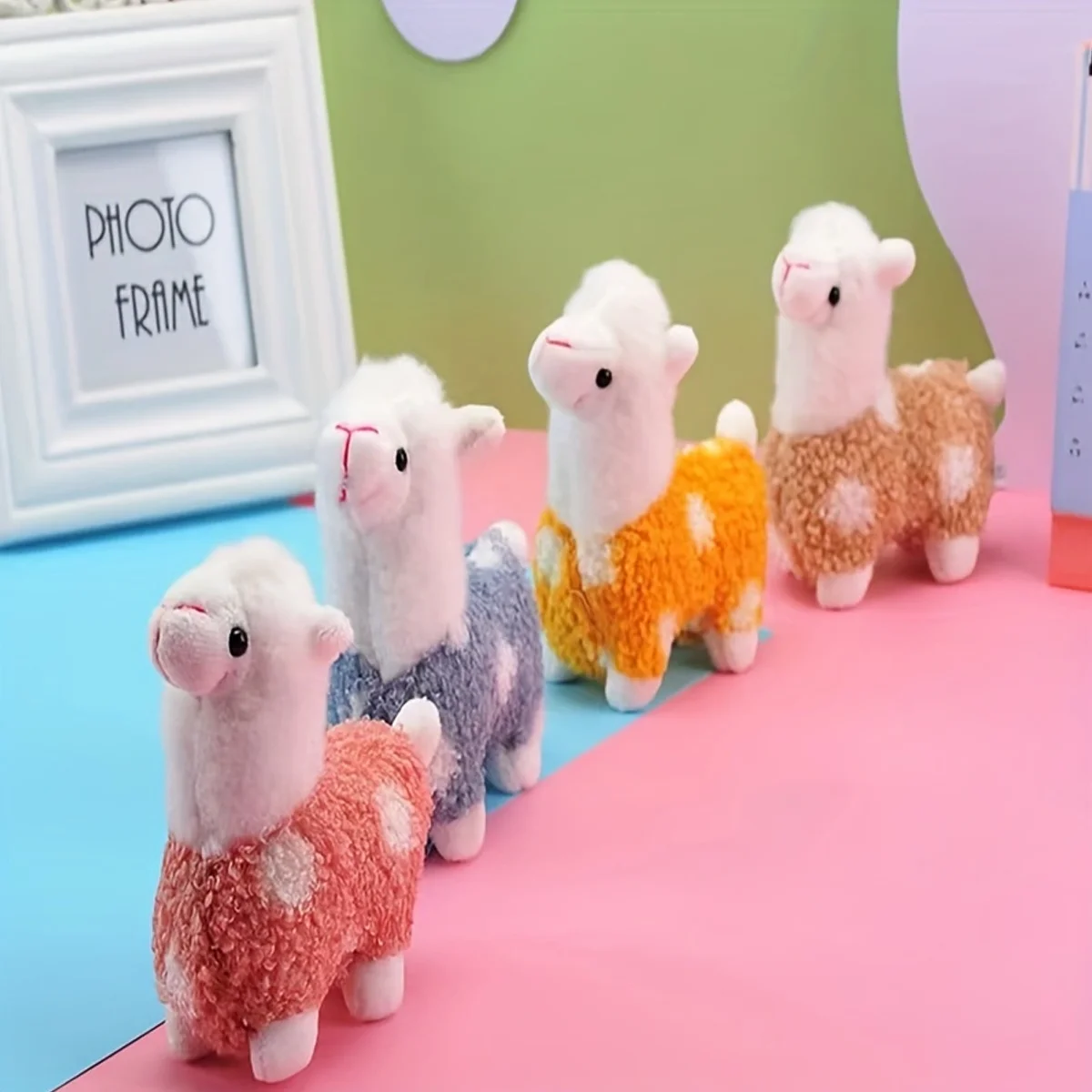 Cute Cartoon Plush Alpaca Pet Toy - Durable plush toy for pets, suitable for daily interaction and boredom relief (random color)