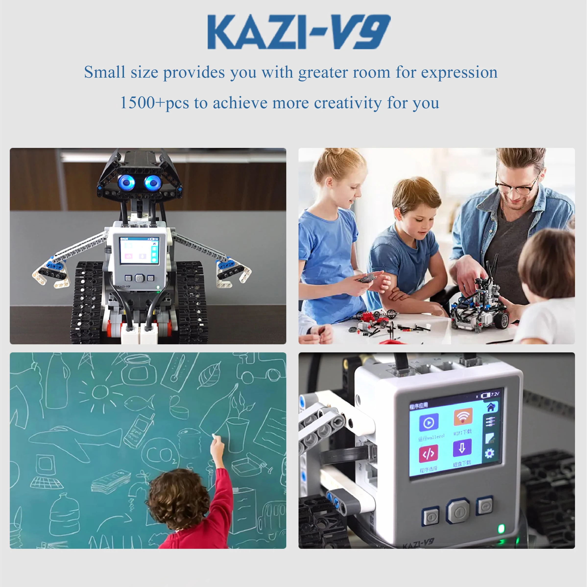 STEAM Programming Robot KAZI V9 Building Blocks Compatible With EV3 Graphical Programming Scratch3.0 Children\'s Brick Toy 45544