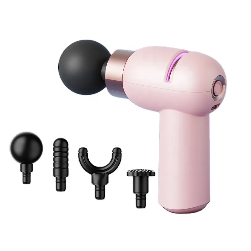 Smart Library High Quality Mini Portable Head OEM Massage Gun Fascia Gun Muscle Muscle Relax Body Massage Gun With Brush Motor