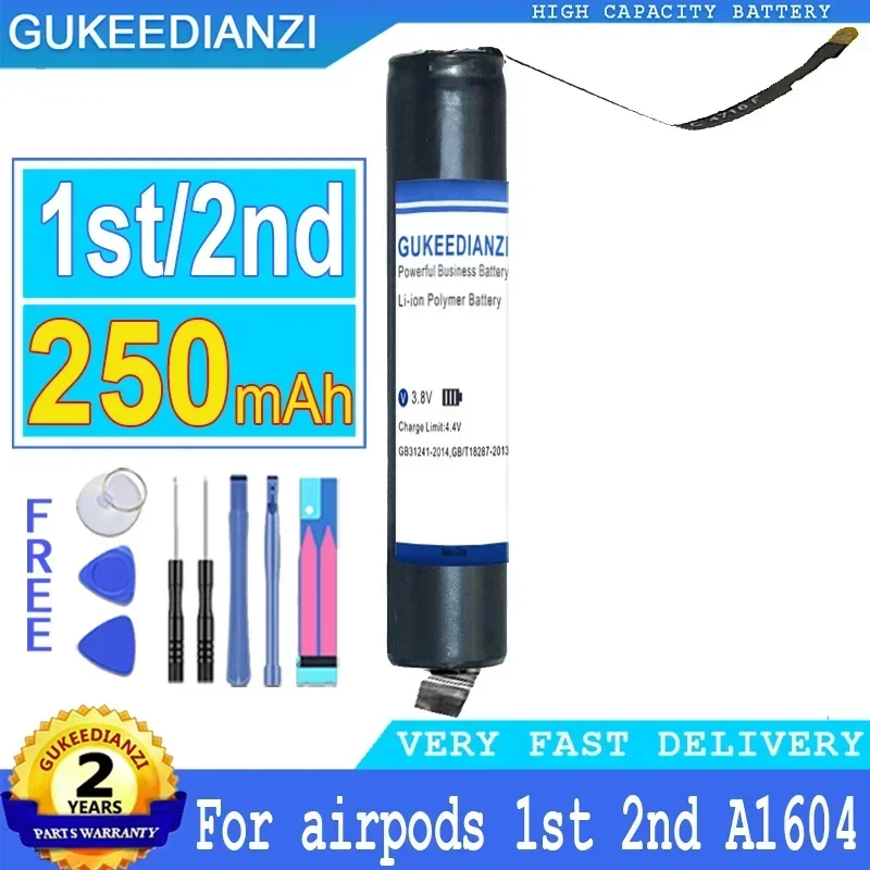

Запасной аккумулятор высокой емкости 250 мАч для Airpods 1st 2nd 1 2 A1604 A1523 A1722 A2032 A2031 3rd TWS для наушников