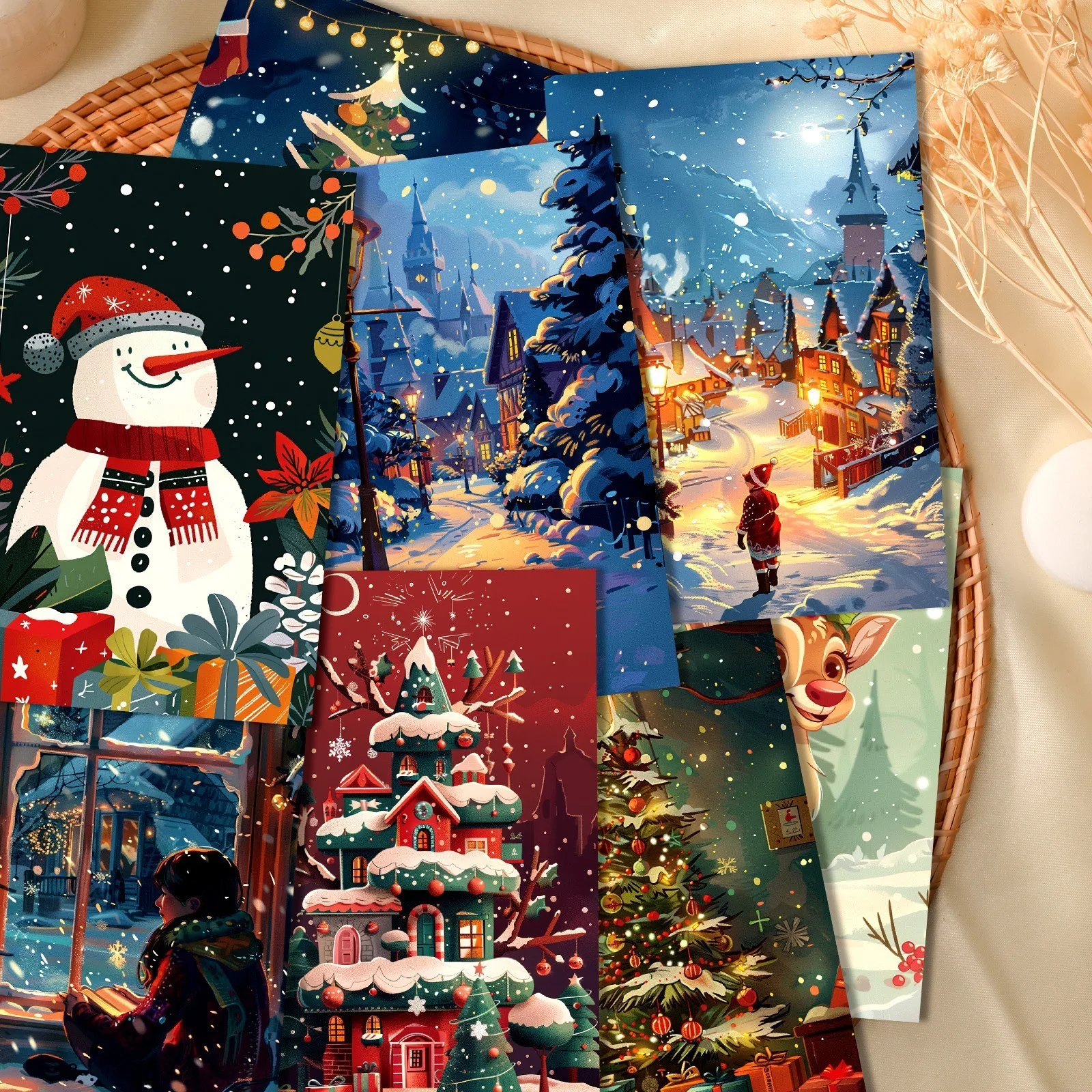 50pcs Vintage Christmas Cards - огляд і ціна Papercraft Supply Invitation