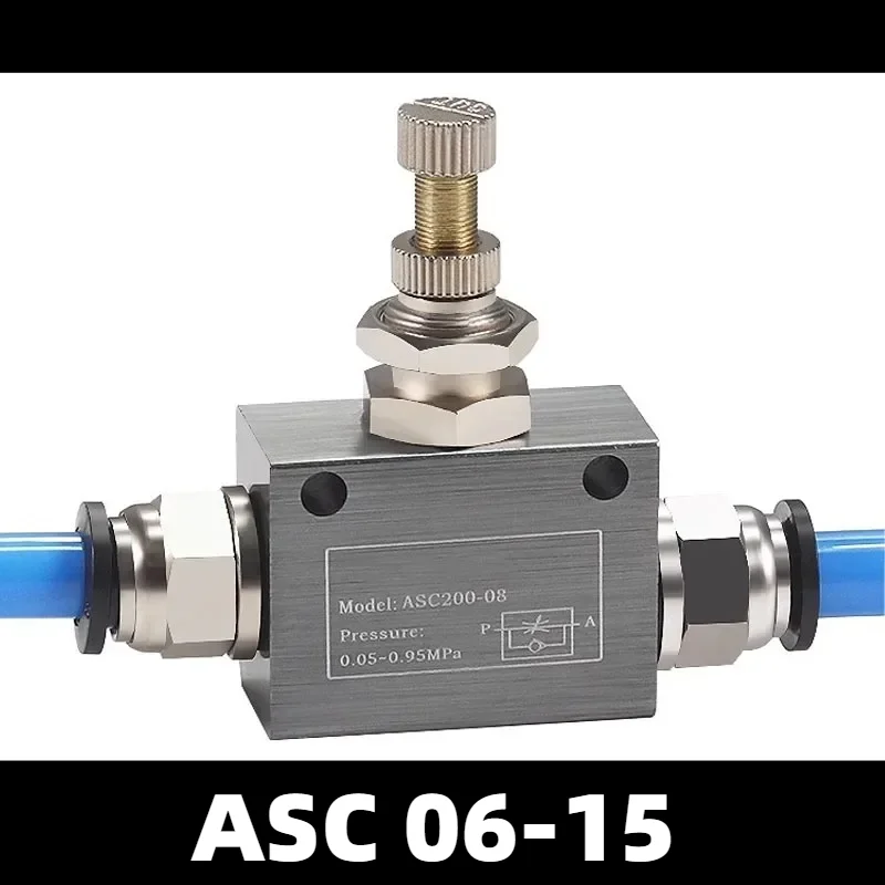 ASC Series One-Way Adjustable Throttle Valve, Precision Flow Control for Hydraulic/Pneumatic Systems