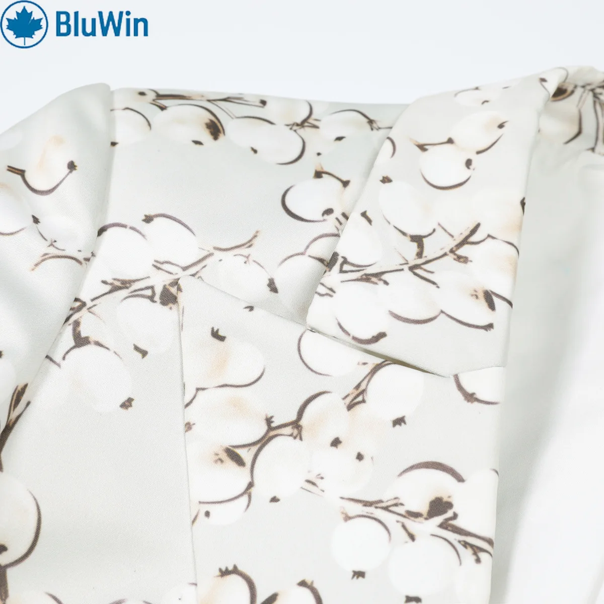 سترة BluWin الكورية المطبوعة بالورود للنساء لربيع 2025، سترة أنيقة للمكتب للسيدات، معطف أنيق #3