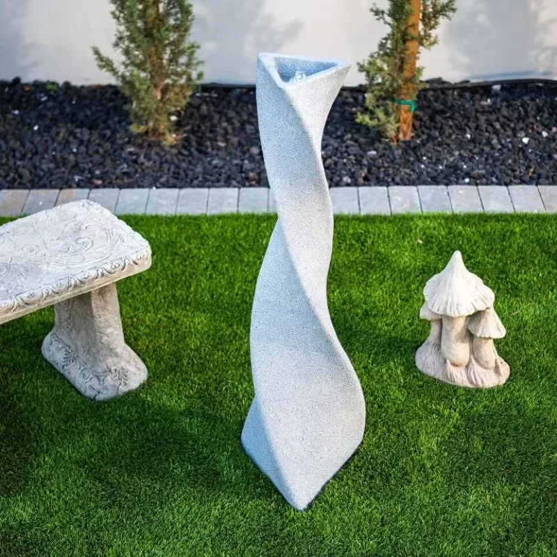 Factory Sales Electric Portable Handmade Fiberglass Resin Garden Decoration Outdoor Fountain Waterfall