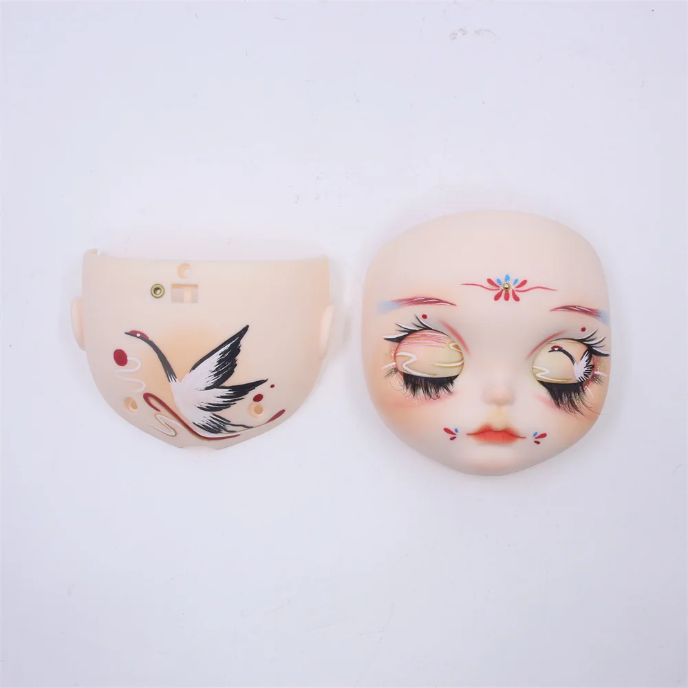 1/6 Blythe doll face hand markup faceplate, screw, lovely stay cord,for the 1/6 30cm Blythe Doll