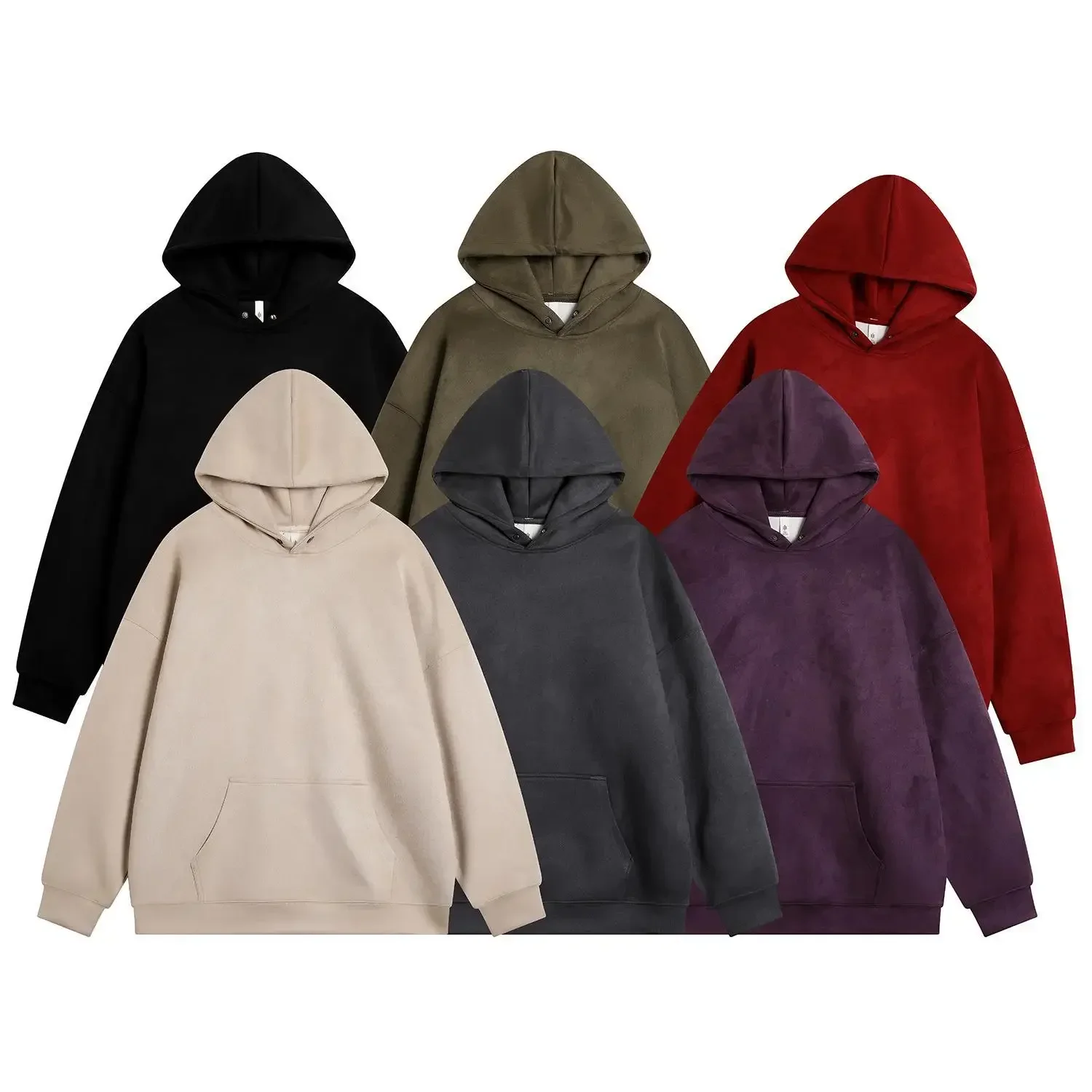 

2023 Winter New Light Plate Loose Suede Hooded Hoodie for Couples Fashion Trend Casual Sports Top