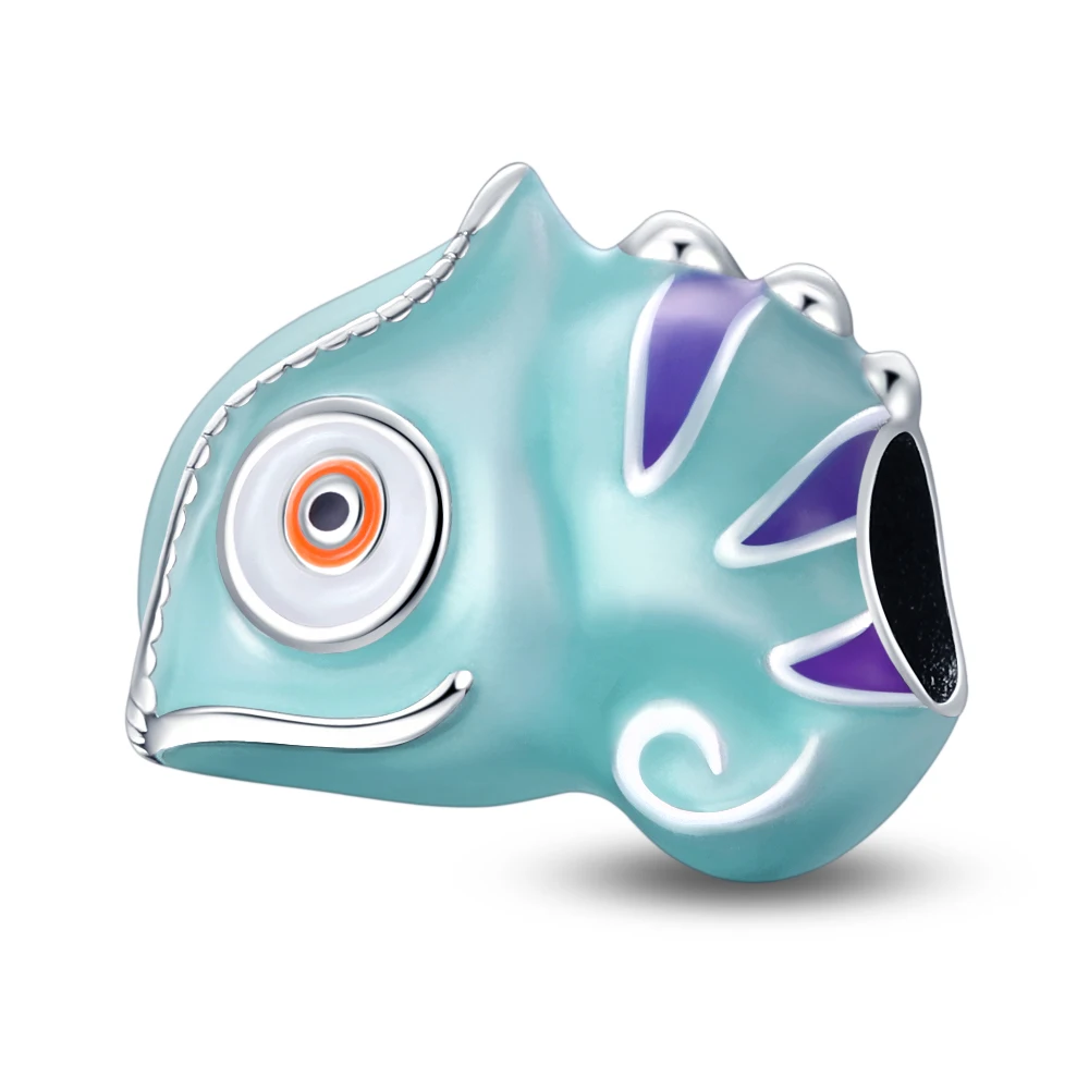 سحر الأصلي 925 فضة ملون الحرباء الخرز صالح سوار Diy غرامة هدية المرأة حساسة مجوهرات الإكسسوار