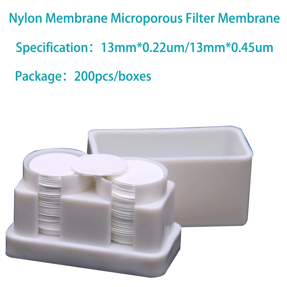 Microporous Nylon Membrane Filter Diameter 13mm 25mm 47mm 50mm 60mm Micro Filter Membranes Pore Size 0.45 um 0.22 um